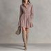 Women's Autumn Winter Suede Flannel Long Sleeve Button Down Shirt Dress With Princess Style, Mid-Length, Casual & Elegant For Travel, Leisure_ecoleips.com