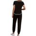 Women's Color Block Trim Casual Suit American Style Loose Fit Short Sleeve Spring Summer Autumn New_ecoleips.com