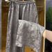 Women's Lace-up Elastic Waist Drapey Wide Leg Pants_ecoleips.com