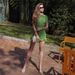 Women's Clothing Solid Color Lace Up Hollow Wood Ear Edge Knitted Hot Girl Pleated Dress Female_ecoleips.com