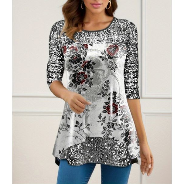 Women's Fashion Round Neck T-Shirt Printed Top For Autumn Winter Style_ecoleips.com
