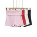 2025s DS24165-24 Summer New Style Wind Girl Sports Casual Pants Solid Color Elastic Slim Waist Turn-up Shorts_ecoleips.com
