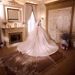 Off-Shoulder Wedding Dress Ball Gown With Long Train & Lace Appliques – Vintage Courtly Style A-Line Bridal Gown For Petite Bride (XS-XXL)_ecoleips.com