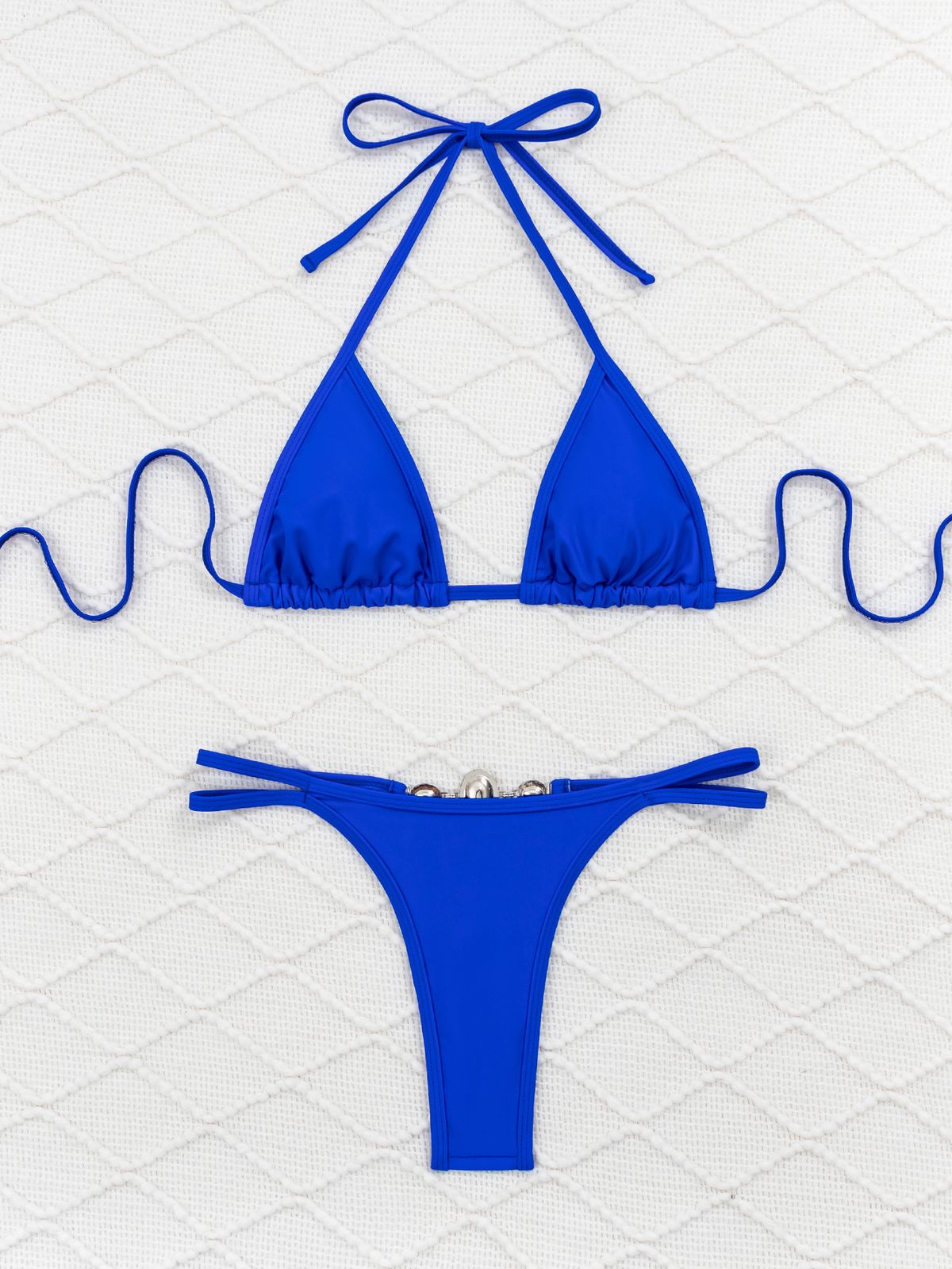 Women's Clothing Swimwear Crystal Diamond Triangle Bag Thong Beach Bikini_ecoleips.com