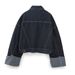 Women's Clothing Autumn New Lapel Denim Jacket + Flared Hem Pants Set_ecoleips.com