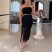 Women's Clothing Wrap Chest Split Skirt Two-piece Leisure Loose Vacation Suit_ecoleips.com