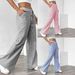 Striped Trousers For Women Casual Versatile Street Style Loose Wide Leg_ecoleips.com