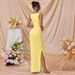 Elegant High-Slit Bodycon Dress For Women - Sleeveless, Stretchy Polyester Blend, Summer Casual & Party Wear (XS/S/M/L)_ecoleips.com