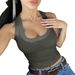 Voya Women's European And American Y2K Hot Girl Solid Color Versatile Halter Neck T-Shirt Top Women's Clothing_ecoleips.com