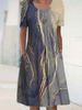Fashion Elegant Women Dress Loose Casual Dress Women Printed Dress New Temperament_ecoleips.com