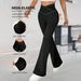 High-Waisted Hip Lifting Fitness Flare Pants Nude Feel High Elastic Yoga Casual Sports Trousers For Women_ecoleips.com
