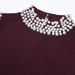 Elegant Pearl-Embellished High-Neck Sleeveless Knit Dress With Waist Accent & Fringe Detail Versatile Styling_ecoleips.com