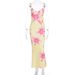 Sexy Fashion Printed Suspender V Neck Backless Slimming Bodycon Dress Casual Summer Party Beach Vacation Women Slip Dress_ecoleips.com
