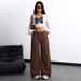 European And American Cross-Border New High-Waisted Slimming Loose Floor-Length Flared Straight-Leg Pants Casual Jeans_ecoleips.com