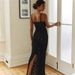 Sexy See-Through Lace Slim Dress - One-Line Collar Women's Dress, European & American Summer Fashion_ecoleips.com