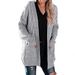 Crochet Knit Cardigan – Mid-Length Cotton Open Front Sweater With Pockets (S-XXL, 9 Colors)_ecoleips.com