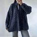 DiYun European And American Casual Vacation Knit Solid Color Long Sleeve Sweater Women's Clothing 2025_ecoleips.com