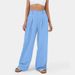 Women's High-Waisted Wide-Leg Pants | 100% Cotton Casual Trousers | Relaxed Fit Flowgy Boho Palazzo Pants For Everyday Comfort_ecoleips.com