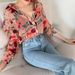 Super Fairy-like, Light Luxury Floral Chiffon Women's 2026 Spring-summer Thin Stylish Top, Long-sleeved Designer Shirt_ecoleips.com