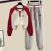 Women's Clothing Casual Suit Early Spring Sports Suit Women's Loose 2024 Spring And Autumn New Style Age Reducing Drawstring Sweatpants Two Piece Suit_ecoleips.com