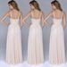 Women's Clothing Suspender Sequined Evening Dress Host Annual Meeting Temperament Chiffon Suspender Dress_ecoleips.com