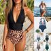 Women's Clothing New Hot Selling Swimsuit Women's One Piece Backless Sexy Conservative Belly Covering Cross Border Bikini Swimsuit_ecoleips.com