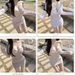 Sexy Tight Strap Dress Set Women Summer Small Cardigan Two Piece Set Natural Waist Soft Cotton Polyester High Elasticity Mid ..._ecoleips.com