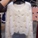 Women's Clothing Chunky Beaded Knit Sweater – Oversized Korean-Style Cardigan For Women_ecoleips.com