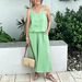 Women's Cotton And Linen Set Sleeveless Camisole Top Wide Leg Pants Two Piece Set_ecoleips.com