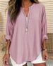 Women's Clothing Cotton And Linen Loose Casual Stand Collar Shirt Long Sleeve Tops_ecoleips.com