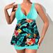 Verve 2025 New Two-Piece Bikini Swimsuit For Women Printed Sexy Conservative Plus Size Swimwear_ecoleips.com