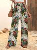 New Arrival High Waisted Slimming Straight Leg Pants Casual Printed Women's Bottoms_ecoleips.com