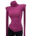 Women's Thin Soft Korean Style Turtleneck Long Sleeve T-Shirt High Neck Base Layer Slim Fit Slightly Sheer Top for Autumn Winter_ecoleips.com