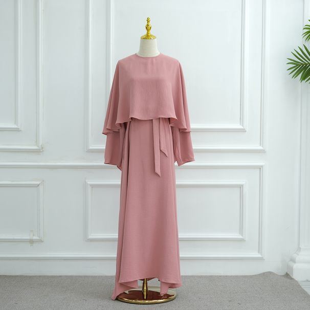 Women's Clothing Slim Waist Elegant Robe Cape Two Piece Suit_ecoleips.com