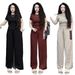 Women's Clothing Summer Fashion Women's Slim Fit Heart Print Two Piece Set Short Sleeved Top And Wide Leg Pants Casual Outfit_ecoleips.com