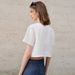 Summer French Style Pure Linen Top Women's Vintage Inspired V Neck Short Sleeved Cropped Shirt 2026_ecoleips.com