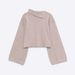 Fashion Soft Diagonal Neck Curled Short Knitted Sweater_ecoleips.com