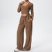 Women's Clothing Solid Color Breathable High Elastic Yoga Suit Set For Sports Running Fitness Three Piece Tight Fitting Brushed_ecoleips.com