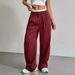 Women's Clothing Spring And Summer New High Waist Splicing Simple Drape Straight Straight Trousers_ecoleips.com