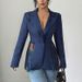 Women's Color Block Lace Blazer Slim Fit a Line Spring 2026 European American Cross Border Trade New Arrivals_ecoleips.com