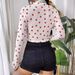 European And American Cross-border 2026 Spring Elegant Special Mesh Printed Heart-shaped Round Neck Long-sleeve Slim-fit_ecoleips.com
