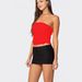 Aria Basics Aria Basics Wholesale Foreign Trade Women's Clothing 2025 Summer Niche Fashion Three-dimensional Floral Solid Color Tube Top Short_ecoleips.com