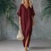 2026 Women's Summer Dress In A Slim Fit With V-Neck Design Loose And Comfortable_ecoleips.com