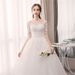 Women's Clothing Wedding Dress New Style Wedding Bride White Lace Floor Length Wedding Dress With Waist Slimming And Elegant_ecoleips.com
