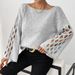 Elegant Hollow Knit Sweater For Women - Soft Round Neck Long Sleeve Pullover, Casual & Stylish, Plus Size Available_ecoleips.com