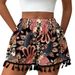 Women's Clothing Ready Stock Spring And Summer Fashion New Size Ladies Printed Casual Shorts With Lace Edges_ecoleips.com