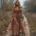 2026 European And American Women's Clothing Long-sleeved Digital Printing V-neck Long Dress Dress_ecoleips.com