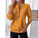 2025 European American Cross-border Independent Site Autumn And Winter New Women's Long-sleeve Printed V-neck_ecoleips.com