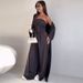 Women's Three Piece Set Casual Tube Top Vest Long Cardigan Wide Leg Trousers Comfortable Fashion Outfit Ensemble_ecoleips.com