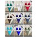 Women's Clothing Sexy Two Piece Swimsuit Solid Color Bikini Set_ecoleips.com